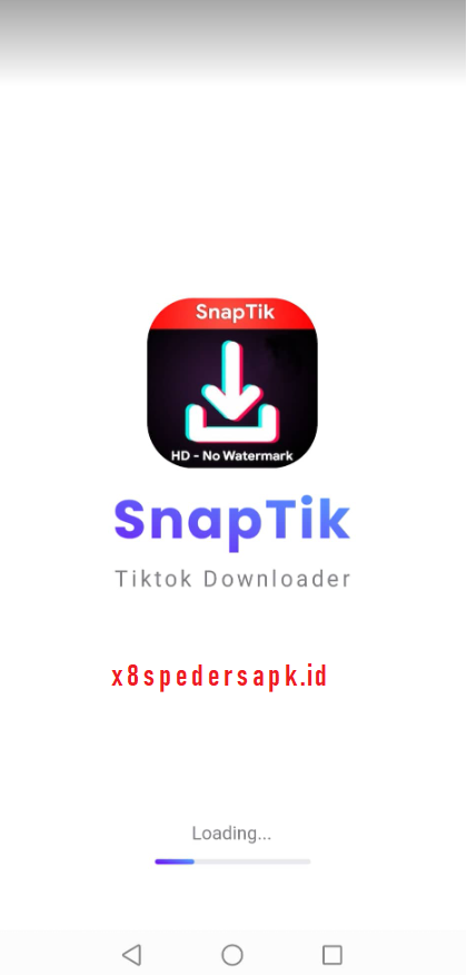 SnapTik App Loading Page
